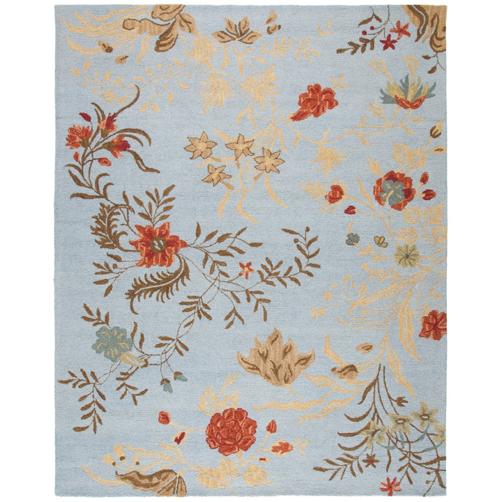 SAFAVIEH Blossom BLM919B Hand-hooked Blue / Multi Rug Image 1