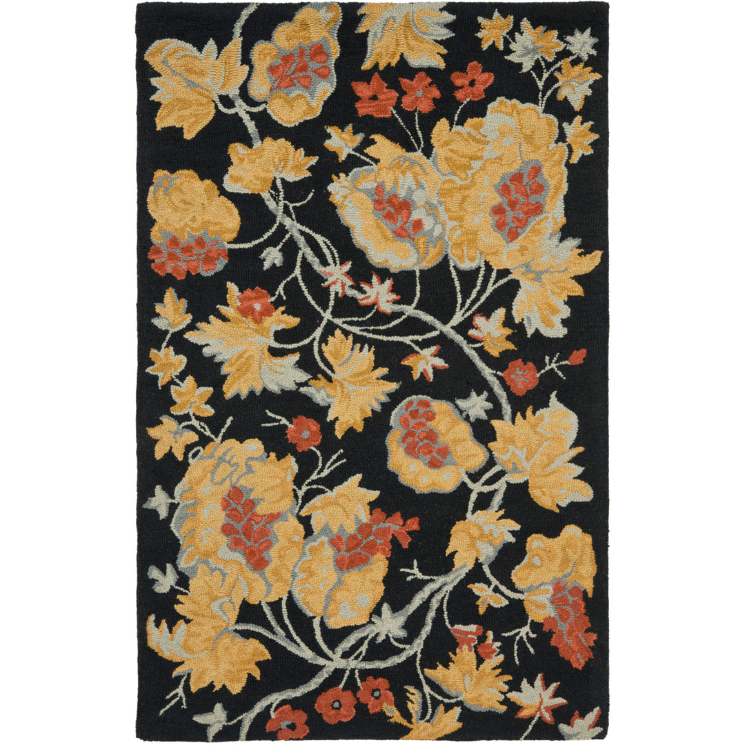 SAFAVIEH Blossom BLM918A Hand-hooked Black / Multi Rug Image 11