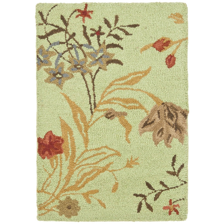 SAFAVIEH Blossom BLM919A Light Green / Multi Rug Image 8