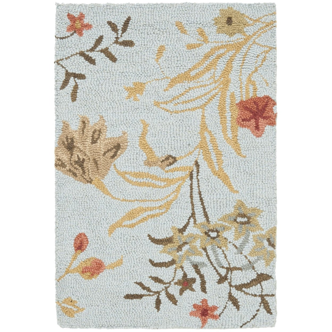 SAFAVIEH Blossom BLM919B Hand-hooked Blue / Multi Rug Image 8