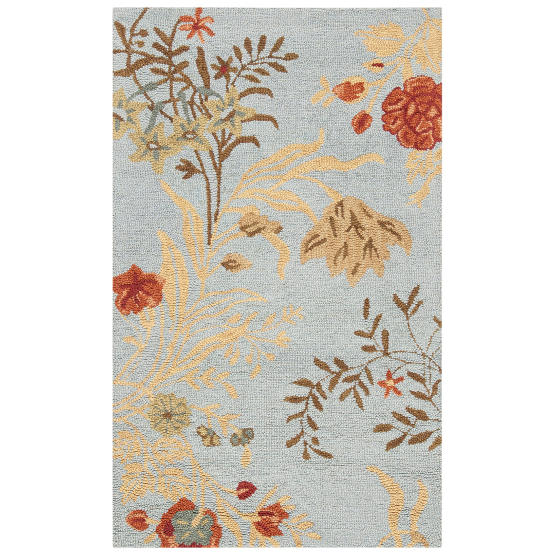 SAFAVIEH Blossom BLM919B Hand-hooked Blue / Multi Rug Image 9