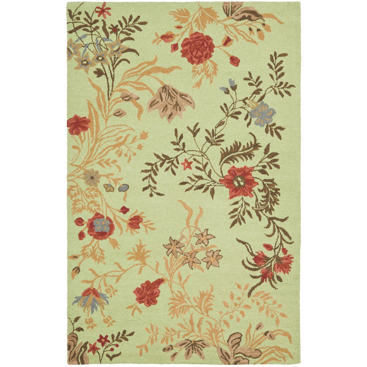 SAFAVIEH Blossom BLM919A Light Green / Multi Rug Image 11