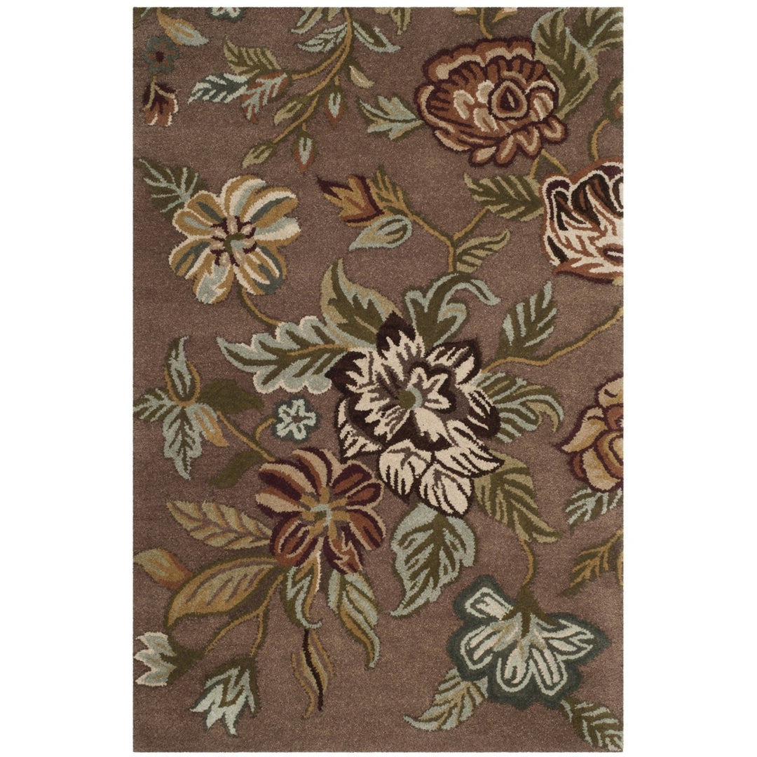 SAFAVIEH Blossom BLM920A Hand-hooked Brown / Multi Rug Image 9