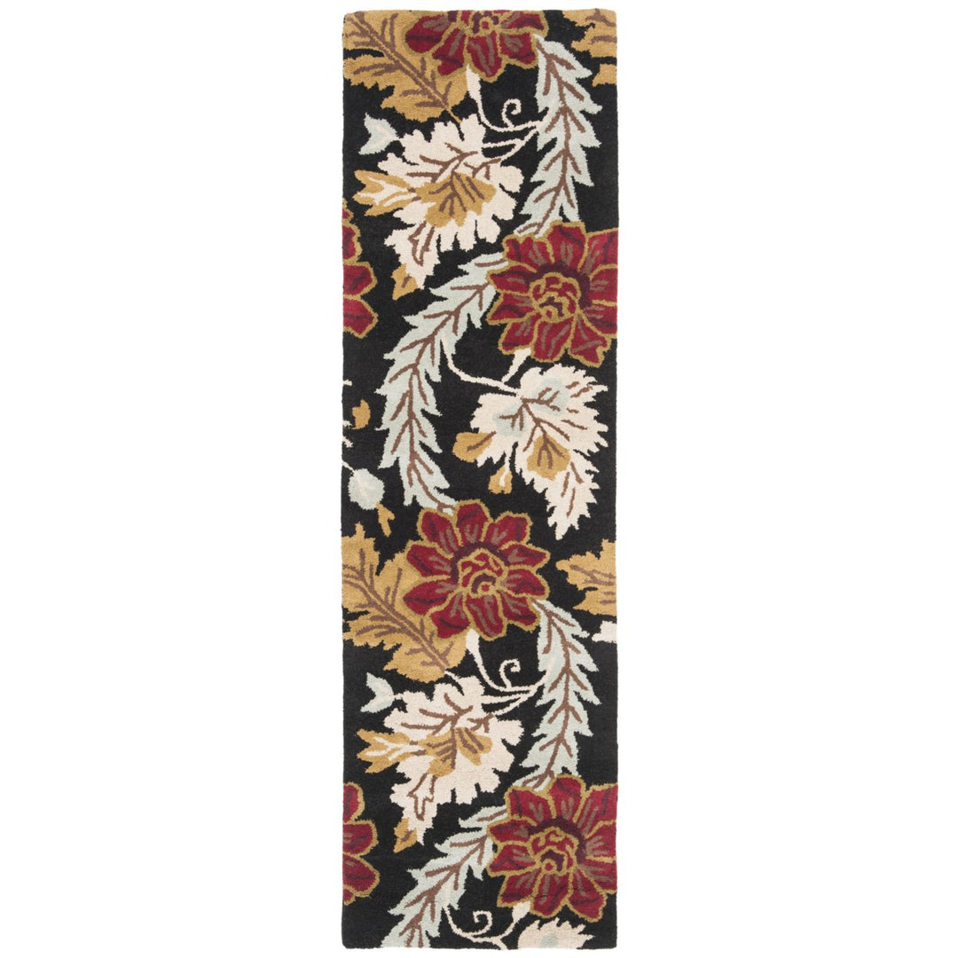 SAFAVIEH Blossom BLM921A Hand-hooked Black / Multi Rug Image 5