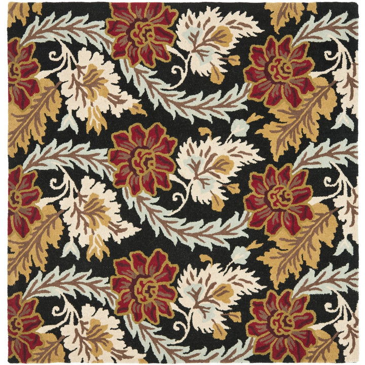 SAFAVIEH Blossom BLM921A Hand-hooked Black / Multi Rug Image 6