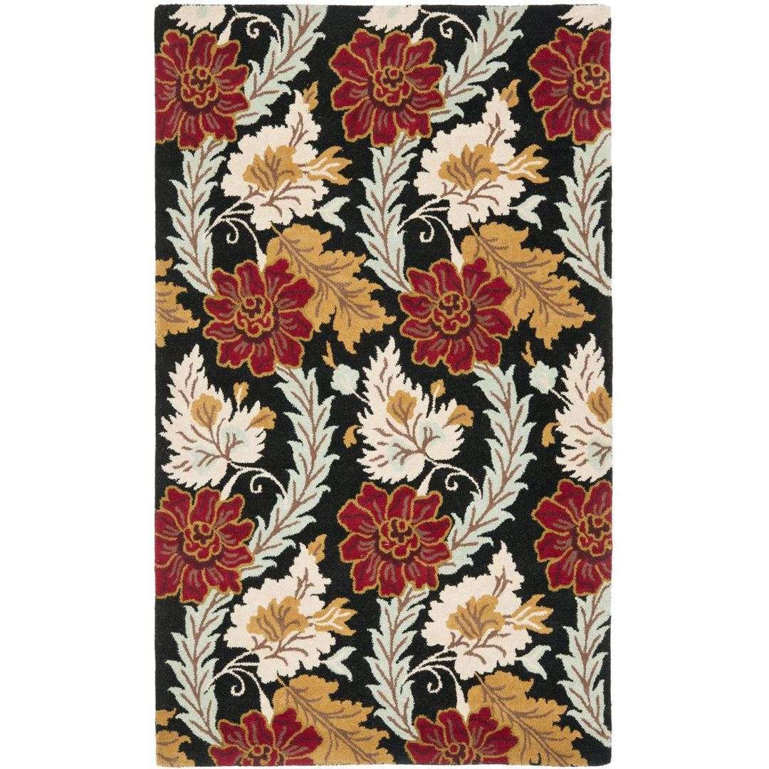 SAFAVIEH Blossom BLM921A Hand-hooked Black / Multi Rug Image 10