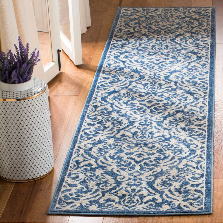 SAFAVIEH Brentwood Collection BNT810N Navy / Creme Rug Image 3