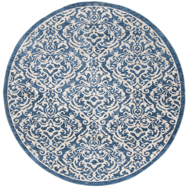 SAFAVIEH Brentwood Collection BNT810N Navy / Creme Rug Image 4