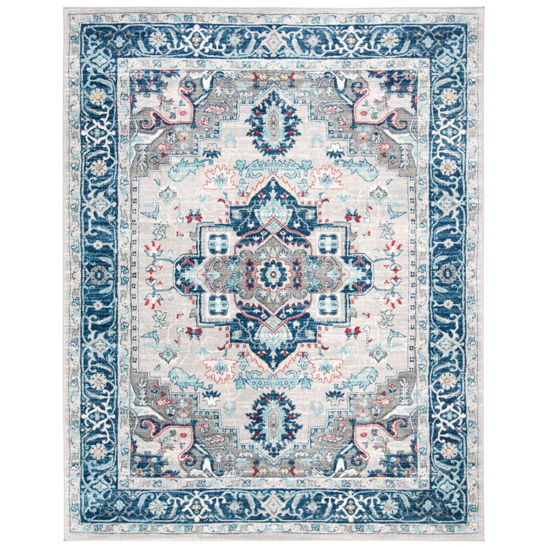 SAFAVIEH Brentwood BNT811G Light Grey / Blue Rug Image 1