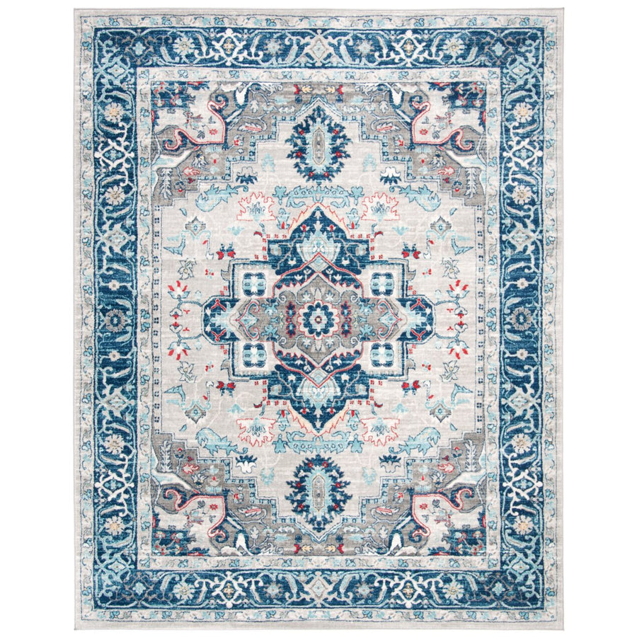 SAFAVIEH Brentwood BNT811G Light Grey / Blue Rug Image 1