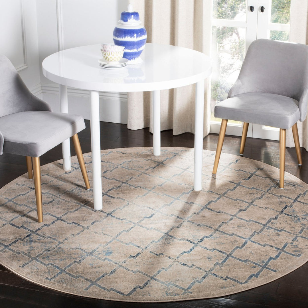 SAFAVIEH Brentwood BNT809G Light Grey / Blue Rug Image 10