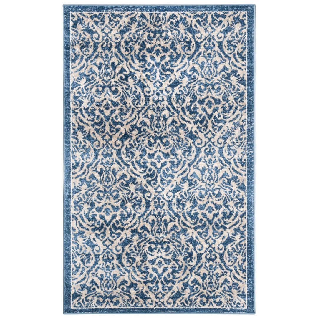 SAFAVIEH Brentwood Collection BNT810N Navy / Creme Rug Image 1