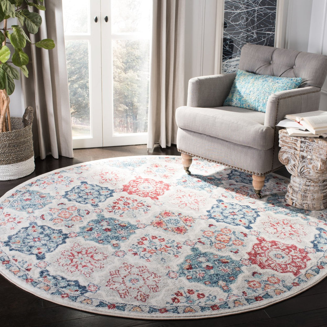 SAFAVIEH Brentwood Collection BNT815A Cream / Blue Rug Image 2