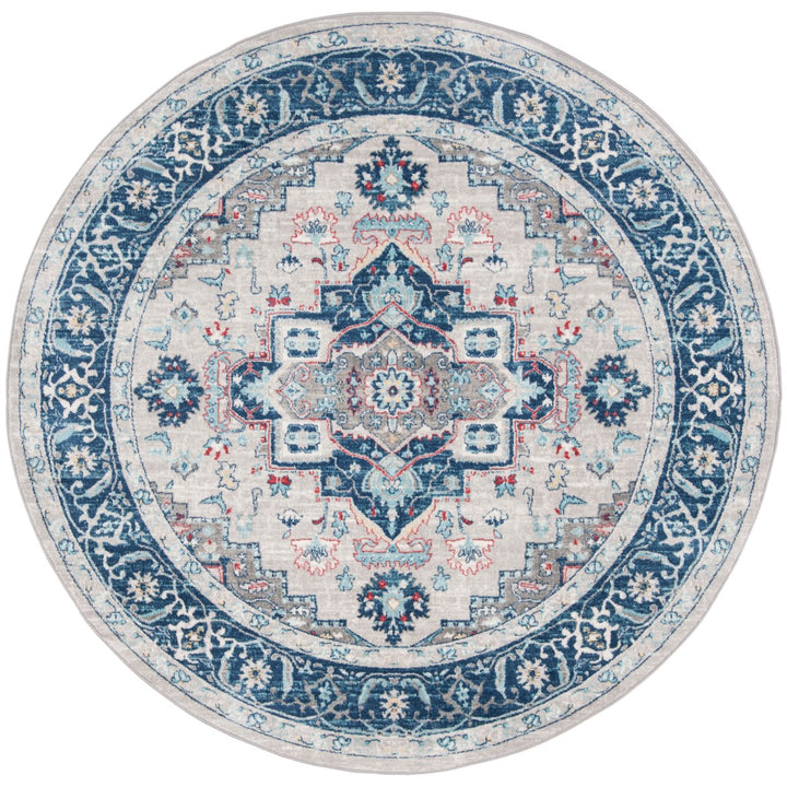 SAFAVIEH Brentwood BNT811G Light Grey / Blue Rug Image 4