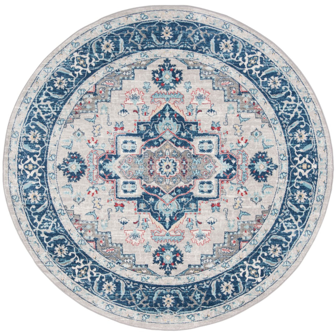 SAFAVIEH Brentwood BNT811G Light Grey / Blue Rug Image 1