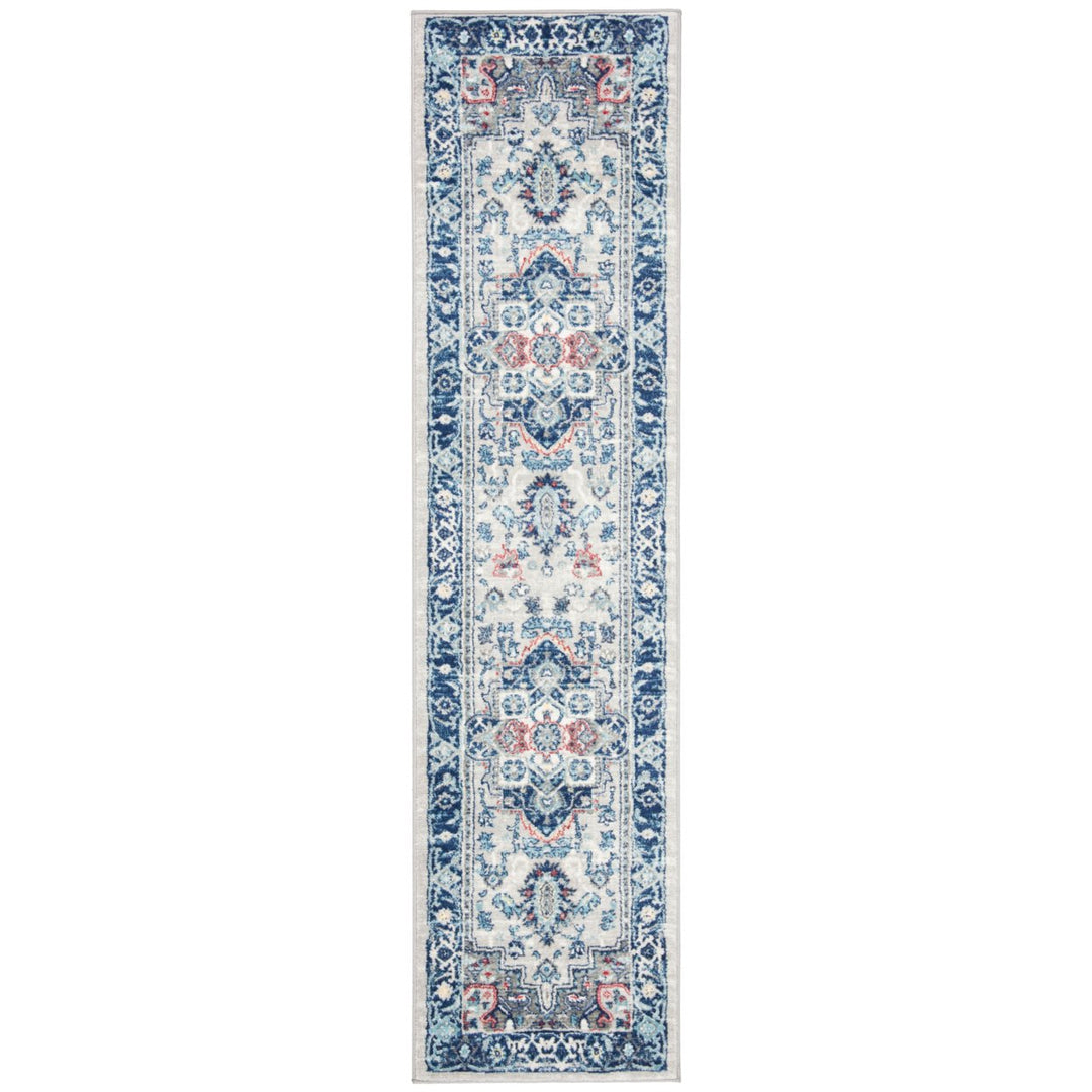 SAFAVIEH Brentwood BNT811G Light Grey / Blue Rug Image 1