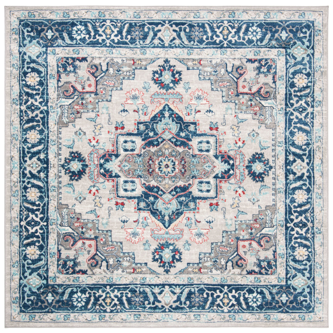 SAFAVIEH Brentwood BNT811G Light Grey / Blue Rug Image 6