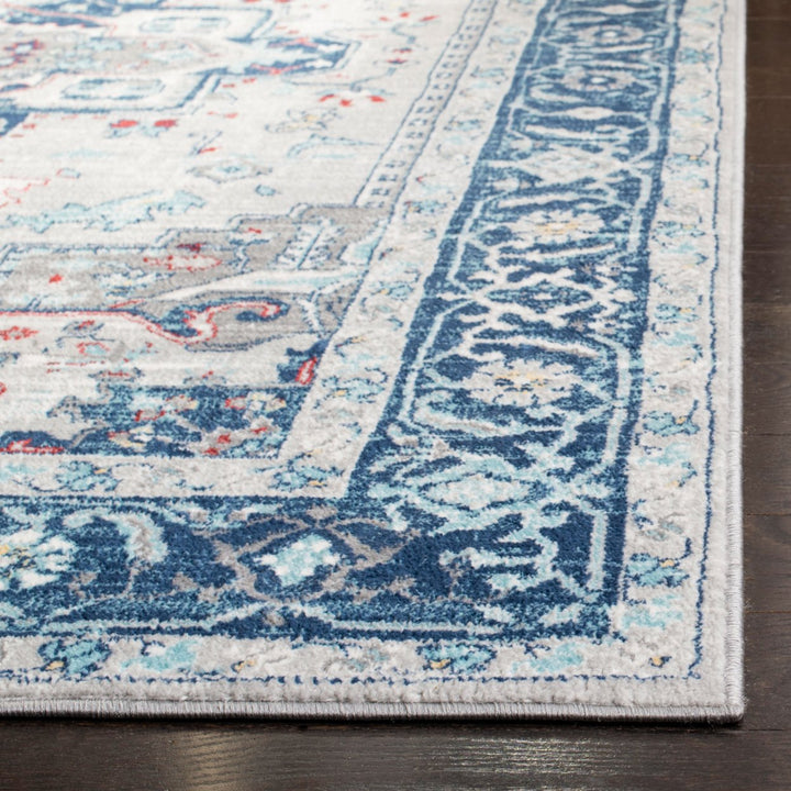 SAFAVIEH Brentwood BNT811G Light Grey / Blue Rug Image 7