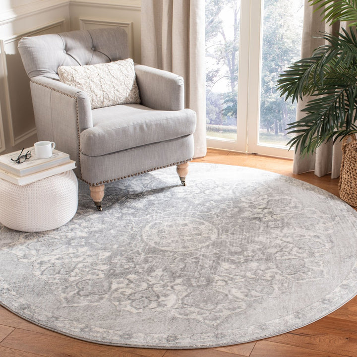 SAFAVIEH Brentwood Collection BNT802F Grey / Ivory Rug Image 8