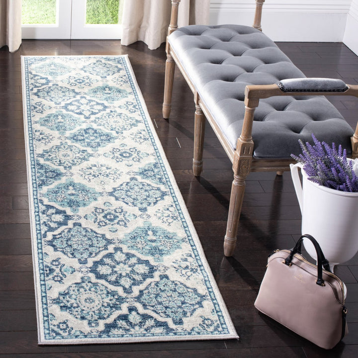 SAFAVIEH Brentwood Collection BNT815M Navy / Grey Rug Image 3