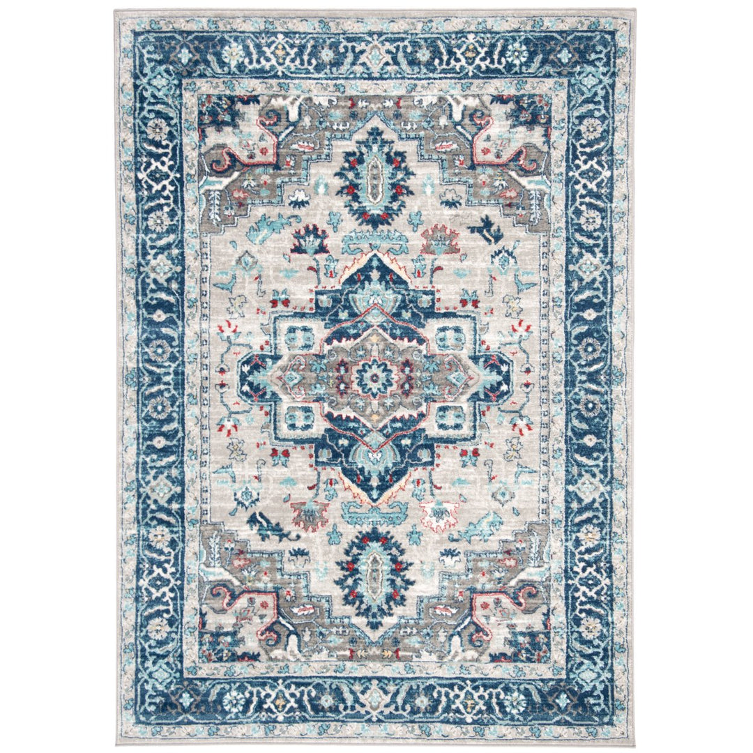 SAFAVIEH Brentwood BNT811G Light Grey / Blue Rug Image 8