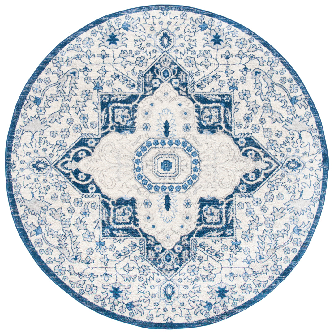 SAFAVIEH Brentwood Collection BNT816D Cream / Blue Rug Image 4