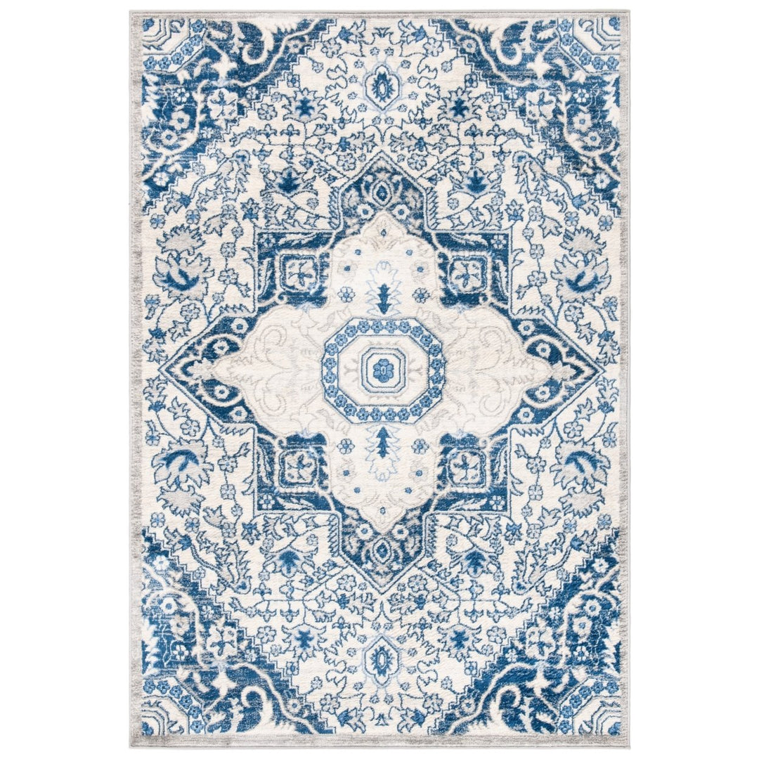 SAFAVIEH Brentwood Collection BNT816D Cream / Blue Rug Image 1