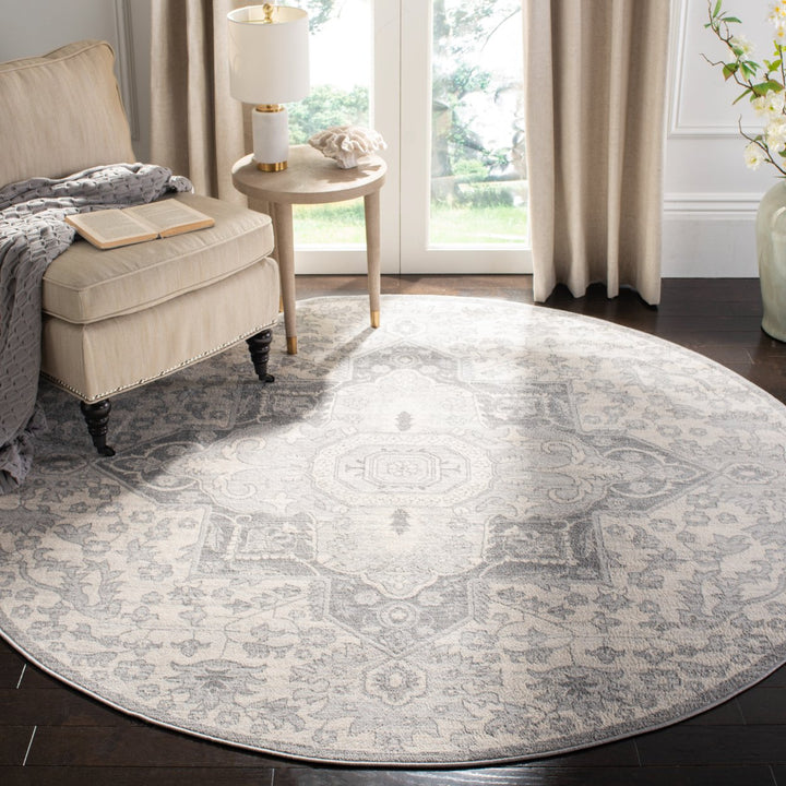 SAFAVIEH Brentwood Collection BNT816B Grey / Cream Rug Image 10