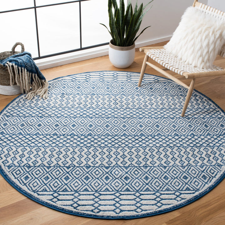 SAFAVIEH Belmont Collection BMT132N Navy / Grey Rug Image 2