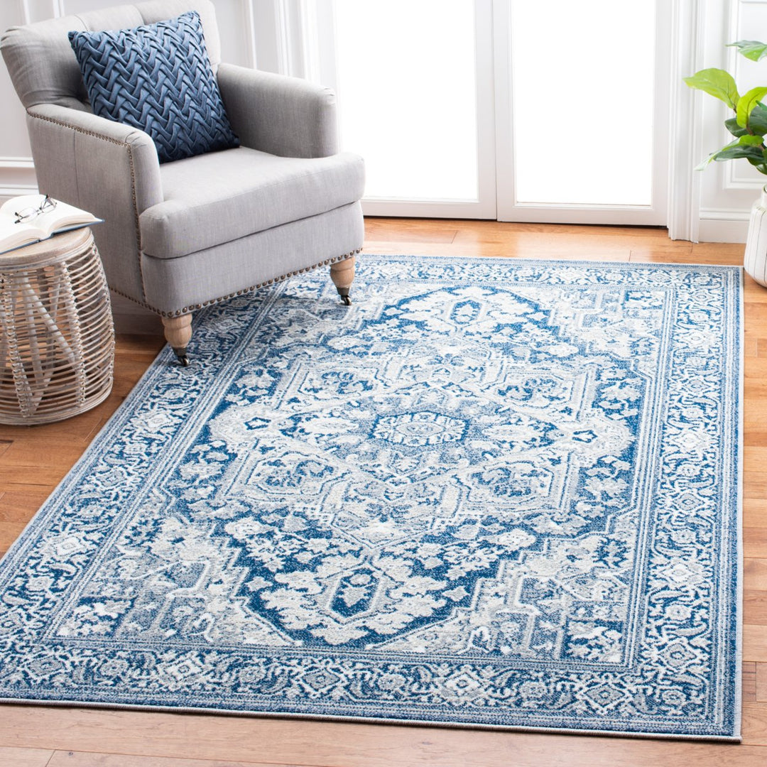 SAFAVIEH Belmont Collection BMT134N Navy / Grey Rug Image 1