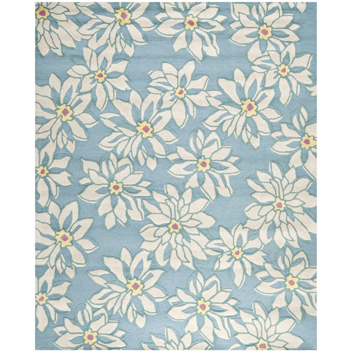 SAFAVIEH Blossom BLM924A Light Blue / Ivory Rug Image 1