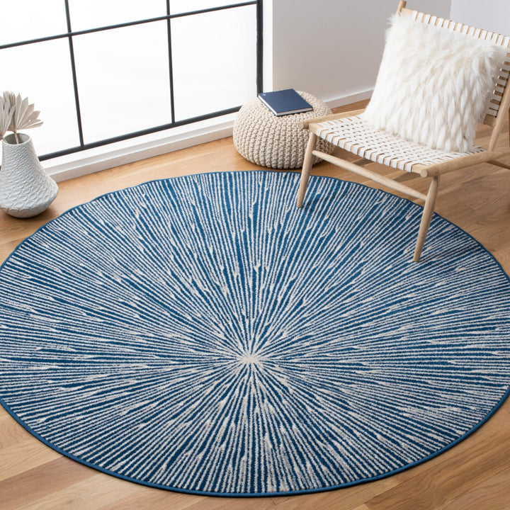 SAFAVIEH Belmont Collection BMT136N Navy / Grey Rug Image 2