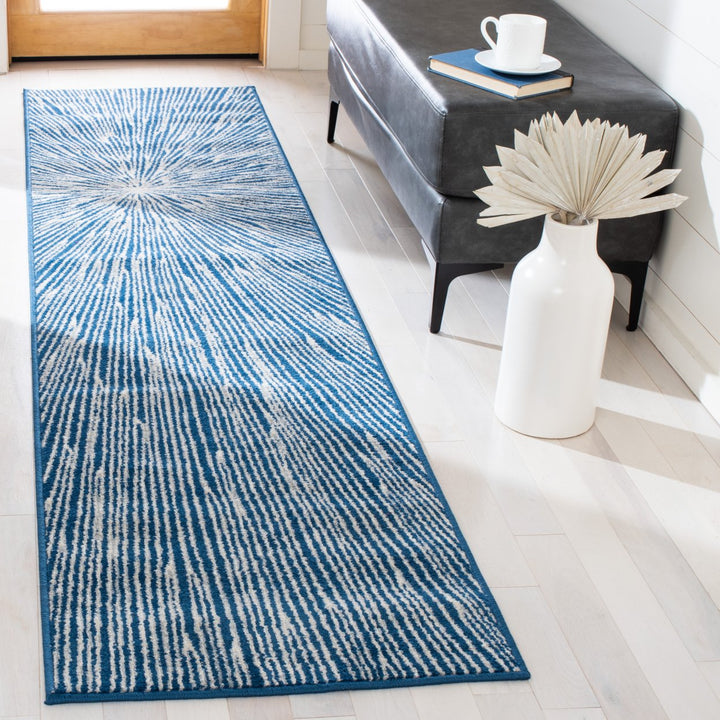 SAFAVIEH Belmont Collection BMT136N Navy / Grey Rug Image 3