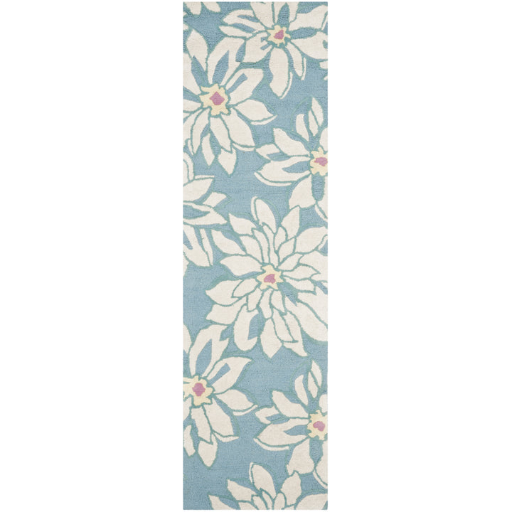 SAFAVIEH Blossom BLM924A Light Blue / Ivory Rug Image 5