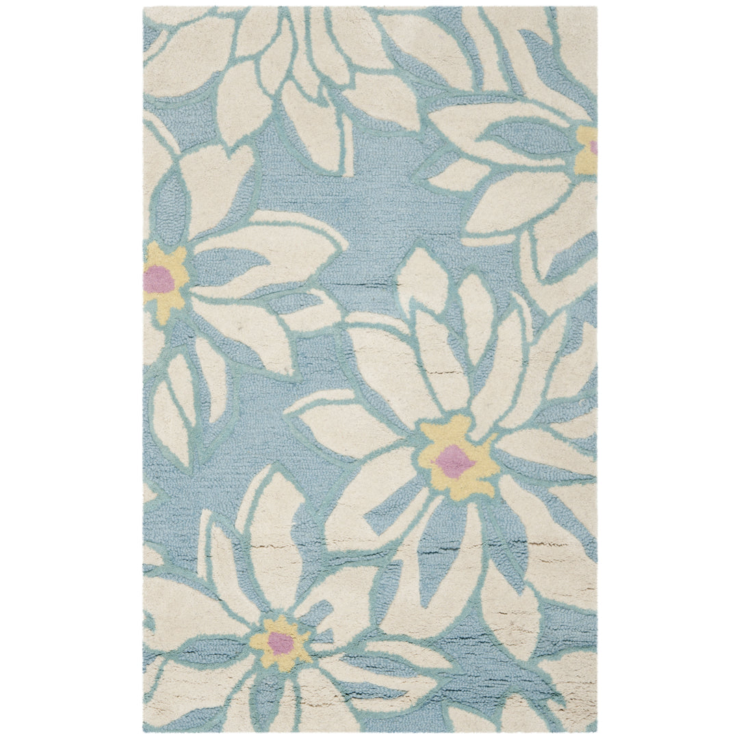 SAFAVIEH Blossom BLM924A Light Blue / Ivory Rug Image 1