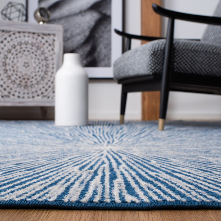 SAFAVIEH Belmont Collection BMT136N Navy / Grey Rug Image 8