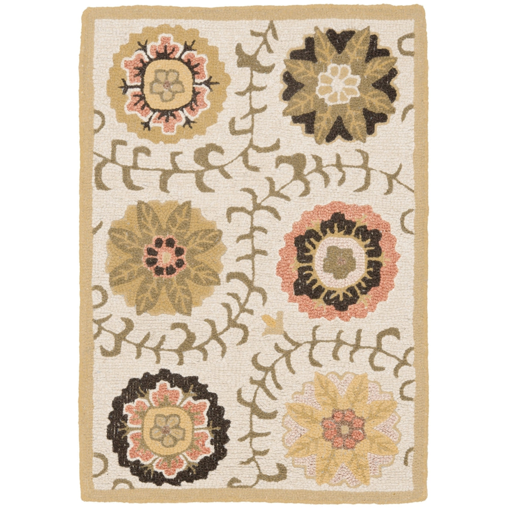SAFAVIEH Blossom BLM951A Hand-hooked Ivory / Multi Rug Image 2