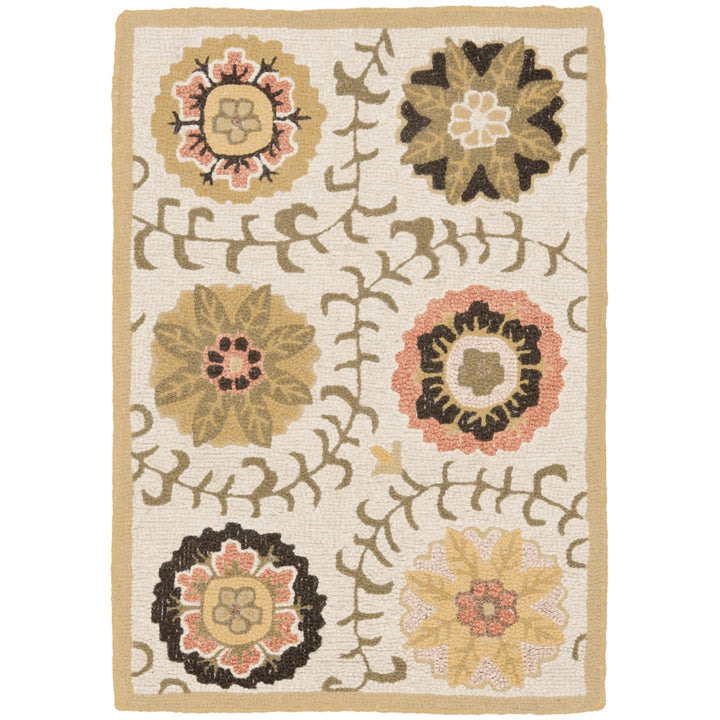 SAFAVIEH Blossom BLM951A Hand-hooked Ivory / Multi Rug Image 2