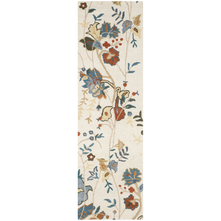 SAFAVIEH Blossom BLM975A Handmade Ivory / Blue Rug Image 3