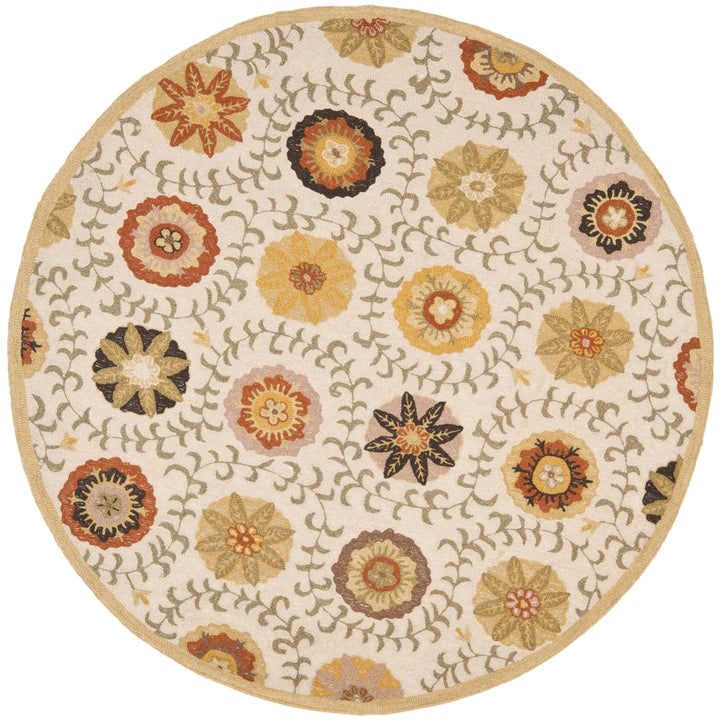 SAFAVIEH Blossom BLM951A Hand-hooked Ivory / Multi Rug Image 6