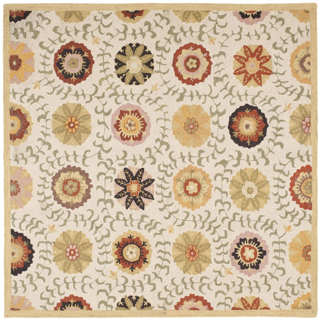 SAFAVIEH Blossom BLM951A Hand-hooked Ivory / Multi Rug Image 7