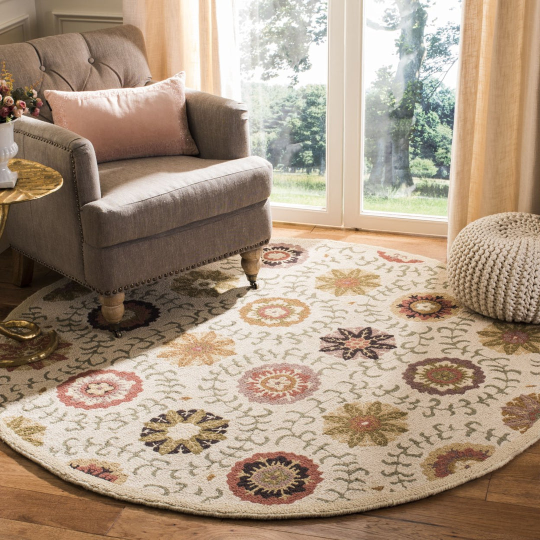 SAFAVIEH Blossom BLM951A Hand-hooked Ivory / Multi Rug Image 8