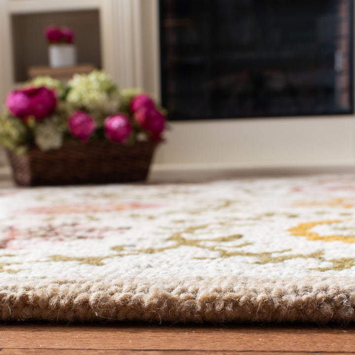 SAFAVIEH Blossom BLM951A Hand-hooked Ivory / Multi Rug Image 11