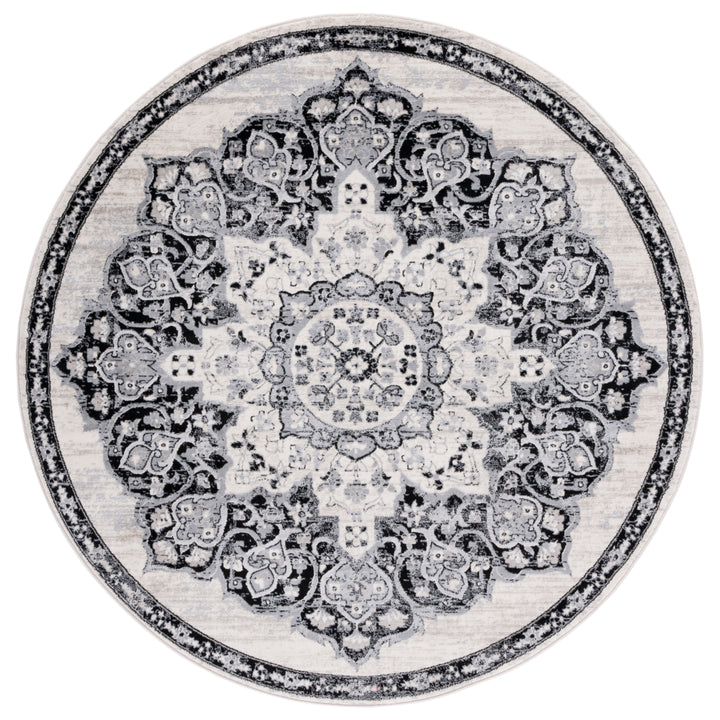 SAFAVIEH Brentwood Collection BNT802C Ivory / Black Rug Image 3