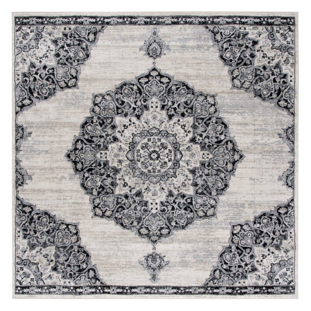 SAFAVIEH Brentwood Collection BNT802C Ivory / Black Rug Image 5