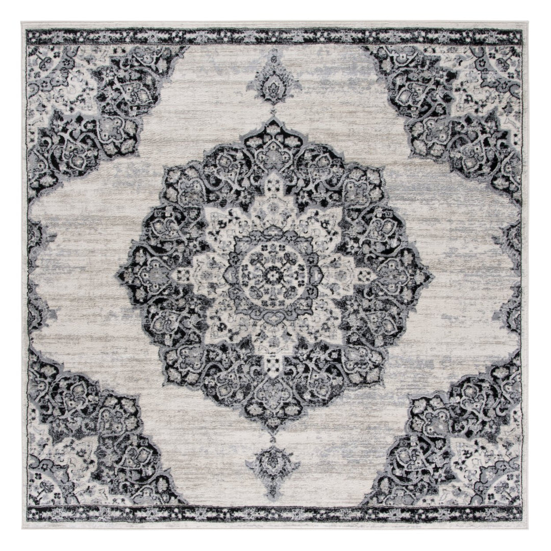 SAFAVIEH Brentwood Collection BNT802C Ivory / Black Rug Image 1