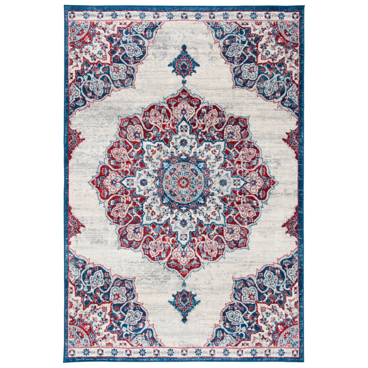 SAFAVIEH Brentwood Collection BNT802A Ivory / Red Rug Image 7