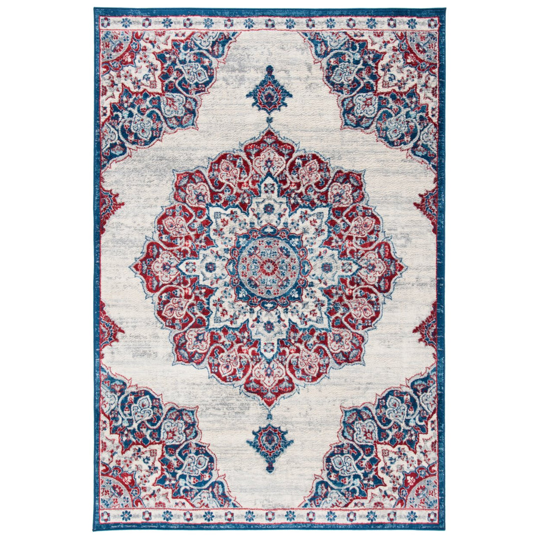 SAFAVIEH Brentwood Collection BNT802A Ivory / Red Rug Image 1