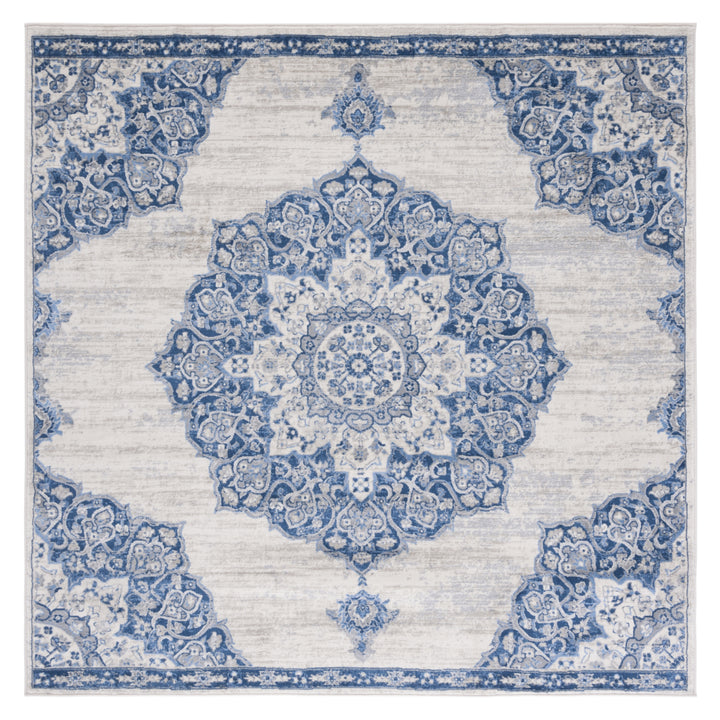 SAFAVIEH Brentwood Collection BNT802D Ivory / Navy Rug Image 5