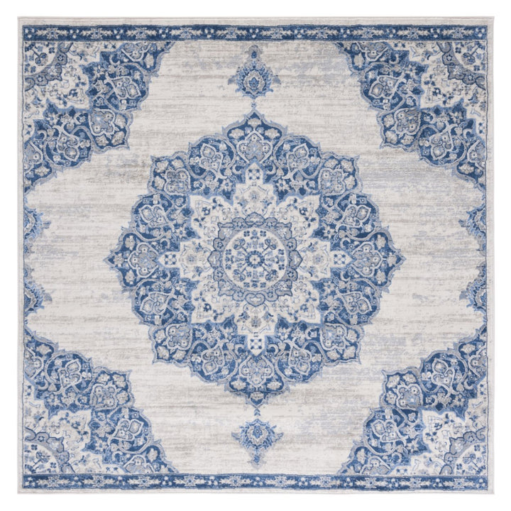 SAFAVIEH Brentwood Collection BNT802D Ivory / Navy Rug Image 1